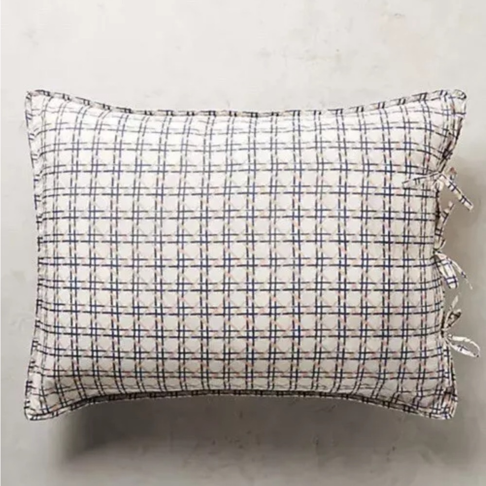 Anthropologie Agneta Shams Standard Size Purple Floral - Picture 2 of 4